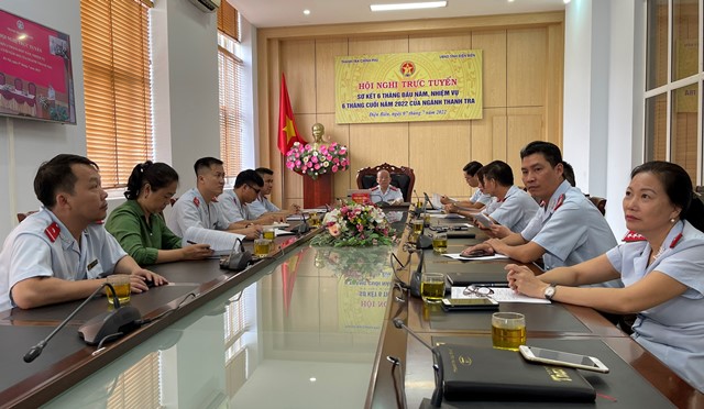 Thanh tra tỉnh Điện Biên dự Hội nghị trực tuyến sơ kết 6 tháng đầu năm, nhiệm vụ 6 tháng cuối năm 2022 ngành Thanh tra