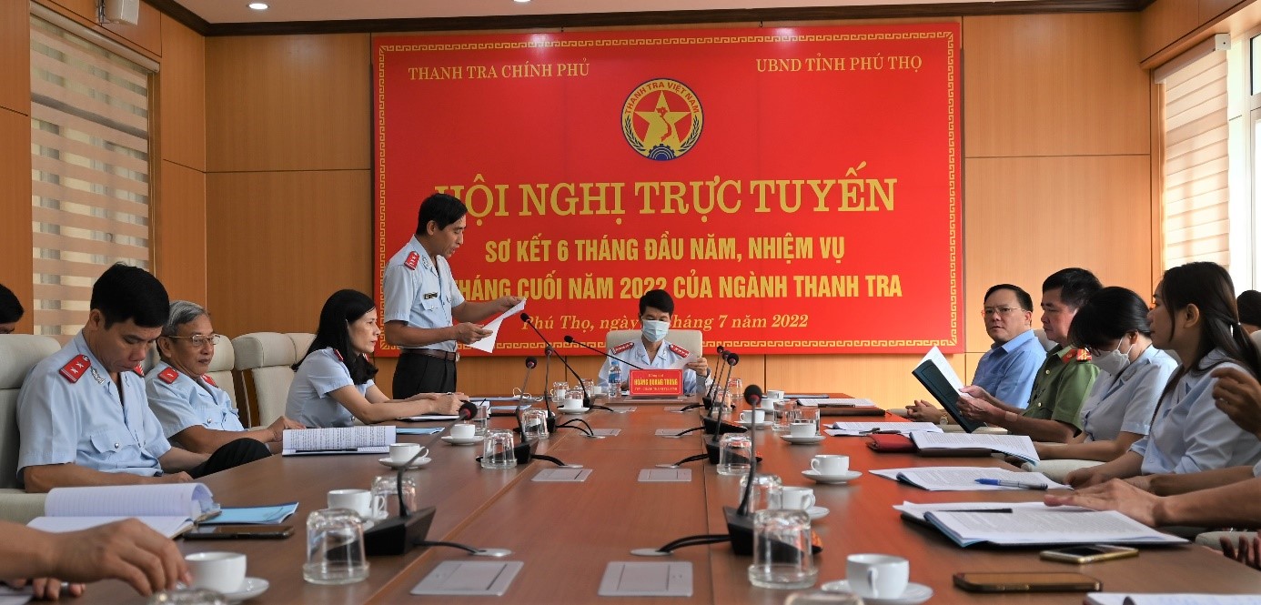 Thanh tra tỉnh Phú Thọ dự Hội nghị trực tuyến ngành Thanh tra