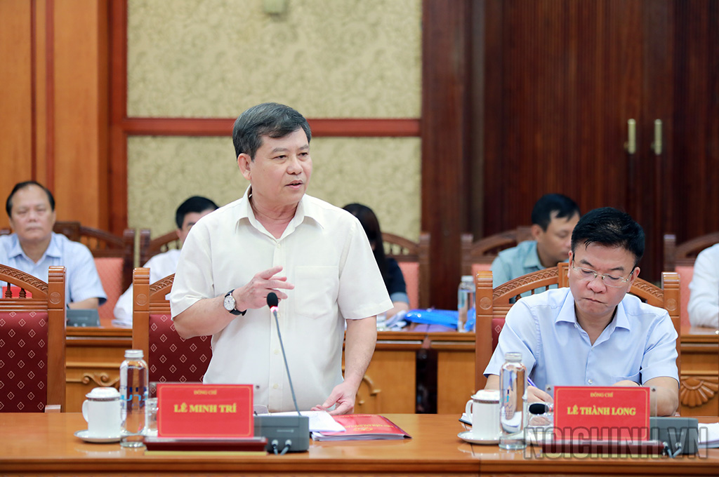 Đồng chí Lê Minh Trí, Ủy viên Trung ương Đảng, Viên trưởng Viện Kiểm sát nhân dân tối cao, Thành viên Ban Chỉ đạo