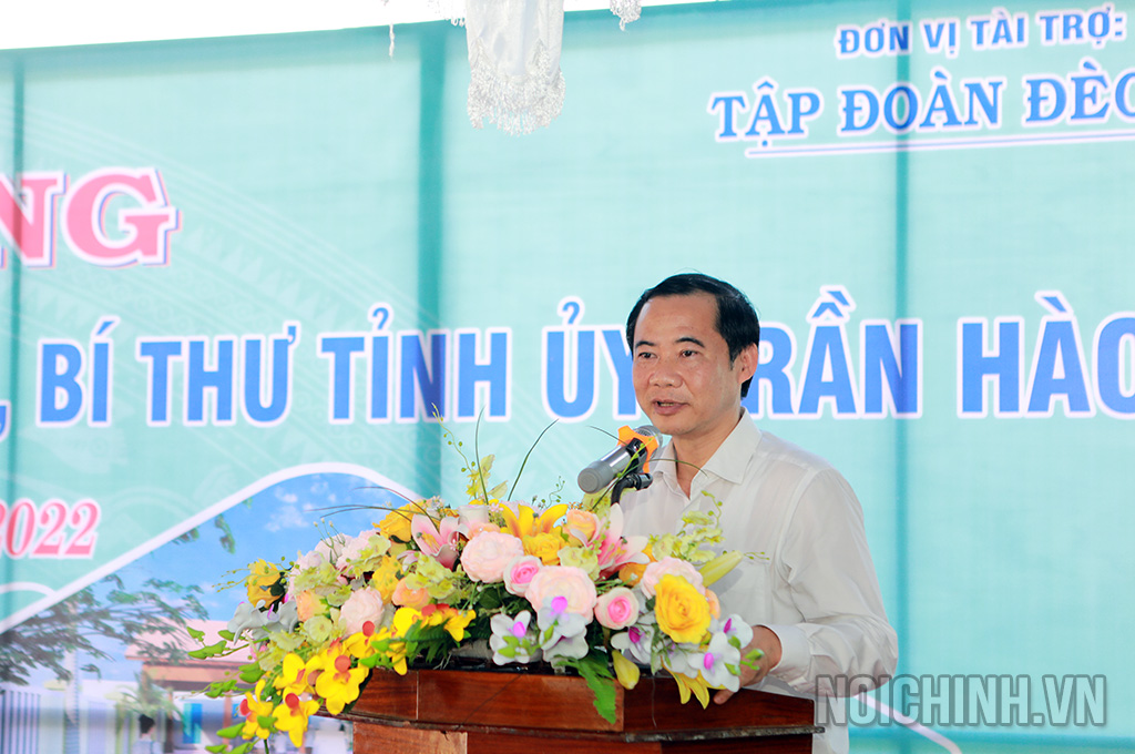 Đồng chí Nguyễn Thái Học, Phó trưởng Ban, Chủ tịch Công đoàn Cơ quan Ban Nội chính Trung ương phát biểu tại buổi Lễ