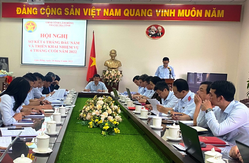 Hội nghị sơ kết công tác 06 tháng đầu năm của Thanh tra tỉnh Lâm Đồng