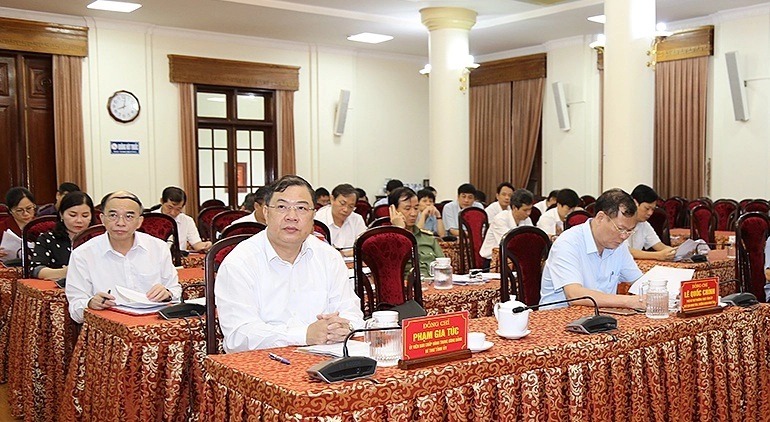 Hội nghị Sơ kết công tác nội chính, phòng chống tham nhũng và cải cách tư pháptỉnh Nam Định 6 tháng đầu năm 2022