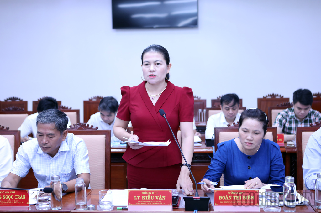 Đồng chí Ly Kiều Vân, Ủy viên Ban Thường vụ, Trưởng Ban Nội chính Tỉnh ủy Quảng Trị