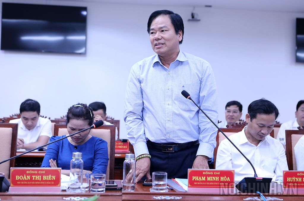 Đồng chí Phạm Minh Hòa, Phó trưởng Ban Nội chính Tỉnh ủy Quảng Ngãi
