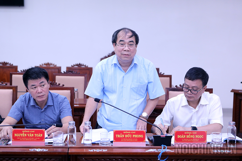 Đồng chí Trần Đức Phong, Vụ trưởng thuộc Vụ Cải cách tư pháp, Ban Nội chính Trung ương