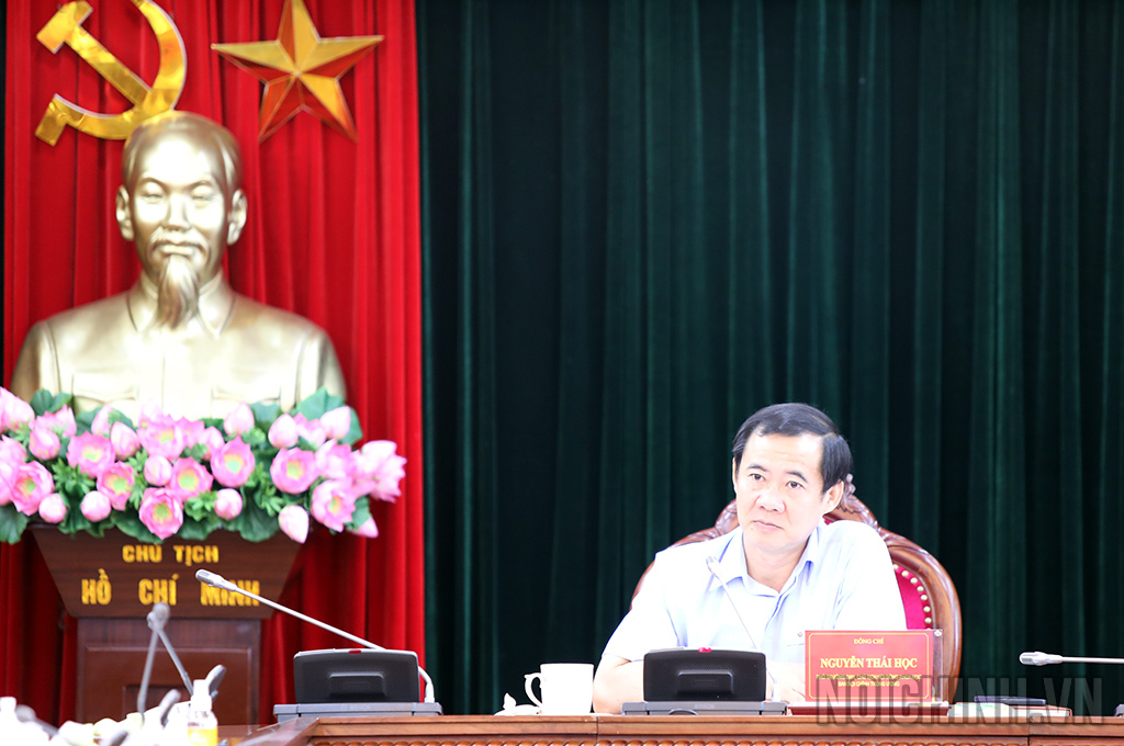 Đồng chí Nguyễn Thái Học, Phó trưởng Ban, Chủ tịch Hội đồng Khoa học cơ quan Ban Nội chính Trung ương phát biểu tại Hội nghị
