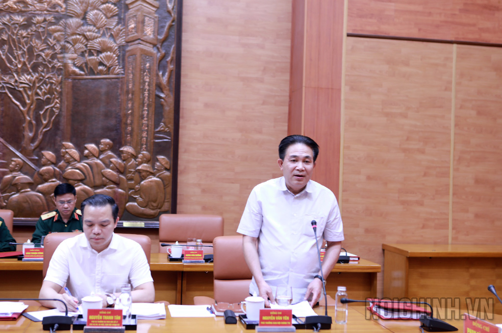 Đồng chí Nguyễn Văn Yên, Phó Trưởng Ban Nội chính Trung ương, Phó Trưởng Đoàn kiểm tra thông qua dự thảo Báo cáo kết quả kiểm tra