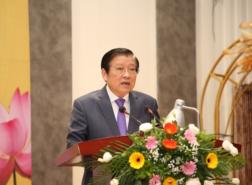 Đồng chí Phan Đình Trạc, Ủy viên Bộ Chính trị, Bí thư Trung ương Đảng, Trưởng Ban Nội chính Trung ương phát biểu chỉ đạo Hội nghị