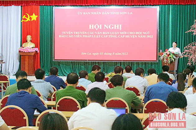 Hội nghị tuyên truyền các văn bản pháp luật luật mới tính Sơn La