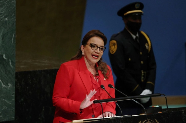 Tổng thống Honduras Xiomara Castro phát biểu tại Kỳ họp thứ 77 của Đại hội đồng Liên hợp quốc tại New York, Mỹ, ngày 20/9/2022. Ảnh: REUTERS/Amr Alfiky