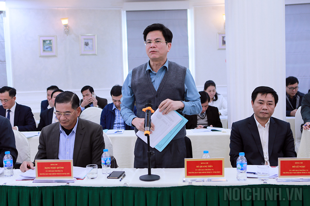 Đồng chí Hà Quang Tiến, Trưởng Ban Nội chính Tỉnh ủy Vĩnh Phúc 