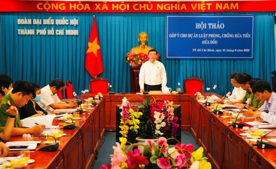 Một hội thảo góp ý cho dự án Luật Phòng, chống rửa tiền (sửa đổi) của Đoàn đại biểu Quốc hội TP. Hồ Chí Minh