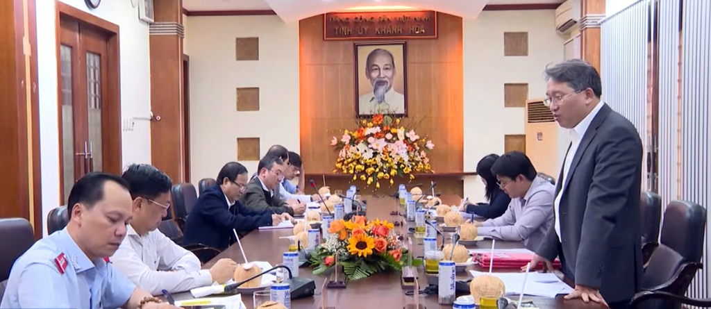 Đồng chí Nguyễn Hải Ninh, Ủy viên Trung ương Đảng, Bí thư Tỉnh ủy, Trưởng Ban Chỉ đạo tỉnh Khánh Hòa về phòng, chống tham nhũng, tiêu cực phát biểu 