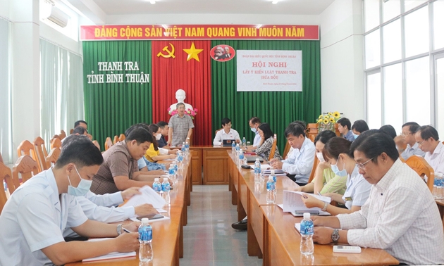 Đoàn Đại biểu Quốc hội tỉnh Bình Thuận lấy ý kiến góp ý Dự thảo Luật Thanh tra (sửa đổi)