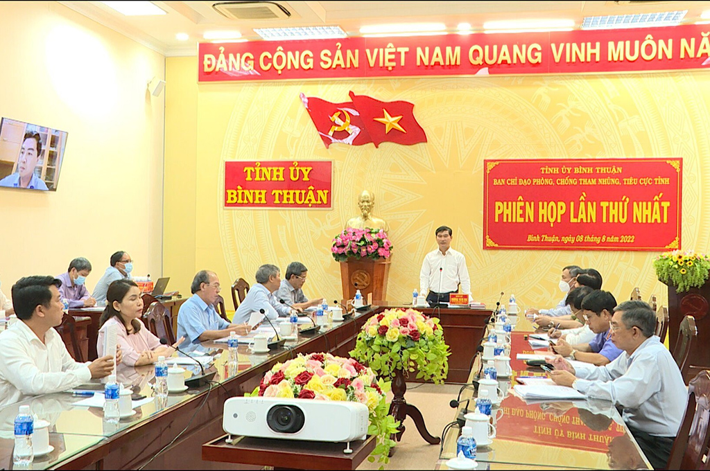Phiên họp thứ nhất, Ban Chỉ đạo phòng, chống tham nhũng, tiêu cực tỉnh Bình Thuận