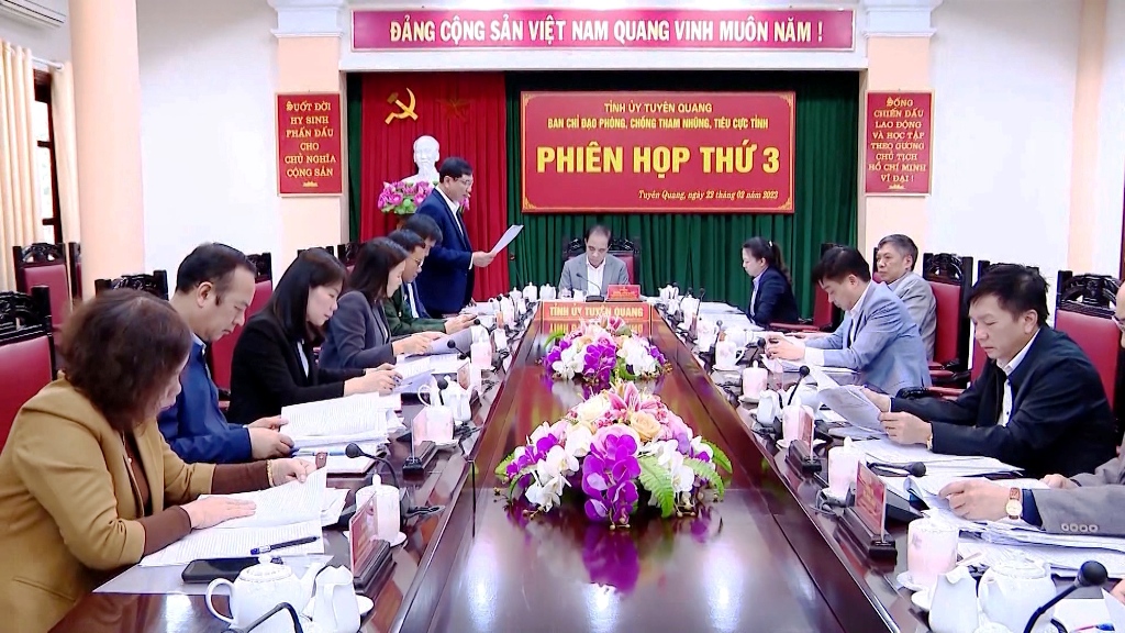 Phiên họp thứ 3 Ban Chỉ đạo phòng chống tham nhũng, tiêu cực tỉnh Tuyên Quang 