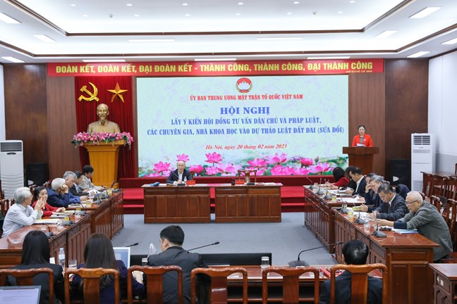 Ủy ban Mặt trận Tổ quốc Việt Nam họp cho ý kiến vào dự thảo Luật Đất đai sửa đổi