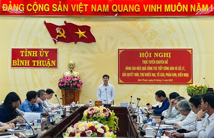 Hội nghị chuyên đề “Nâng cao hiệu quả công tác tiếp công dân và xử lý, giải quyết đơn, thư khiếu nại, tố cáo, phản ánh, kiến nghị” của Tỉnh ủy Bình Thuận