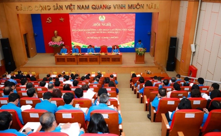 Ban Chấp hành Tổng Liên đoàn Lao động Việt Nam (khóa XII) tổ chức Hội nghị lần thứ 13  (tháng 3/2023)