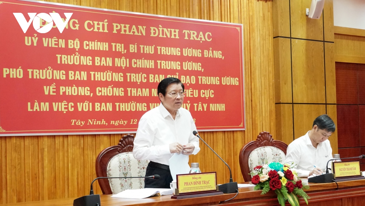 Đồng chí Phan Đình Trạc, Ủy viên Bộ Chính trị, Bí thư Trung ương Đảng, Trưởng Ban Nội chính Trung ương
