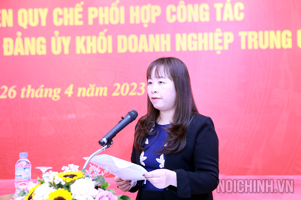 Đồng chí Trương Thị Hồng Hà, Phó Vụ trưởng Vụ Nghiên cứu tổng hợp, Ban Nội chính Trung ương