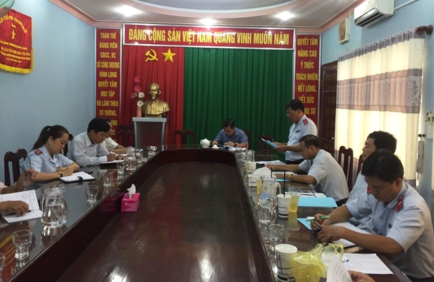 Một cuộc họp của Thanh tra tỉnh Vĩnh Long
