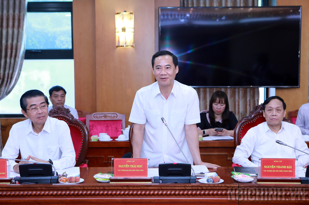Đồng chí Nguyễn Thái Học, Phó Trưởng Ban Nội chính Trung ương