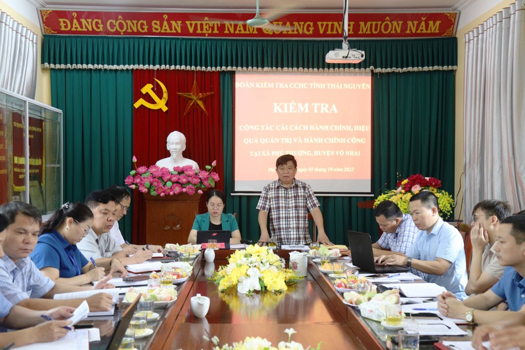 Kiểm tra công tác cải cách hành chính tỉnh Thái Nguyên 