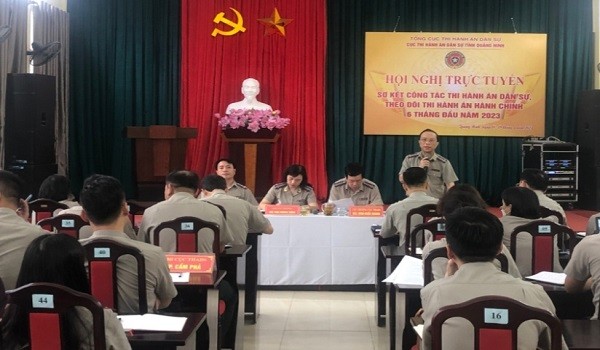 Hội nghị sơ kết công tác 6 tháng đầu năm và triển khai nhiệm vụ 6 tháng cuối năm 2023 của Cục Thi hành án dân sự tỉnh Quảng Ninh 