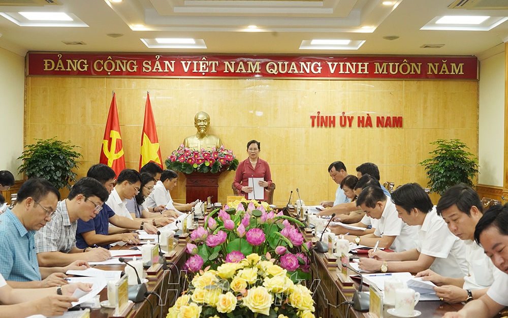 Một cuộc họp của Tỉnh ủy Hà Nam