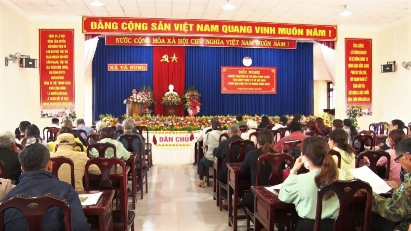 Hội Luật gia TP. Đà Lạt phối hợp với Phòng Tư pháp tổ chức tuyên truyền và tư vấn pháp luật, trợ giúp pháp lý cho đồng bào dân tộc thiểu số xã Tà Nung(tháng 4/2023)