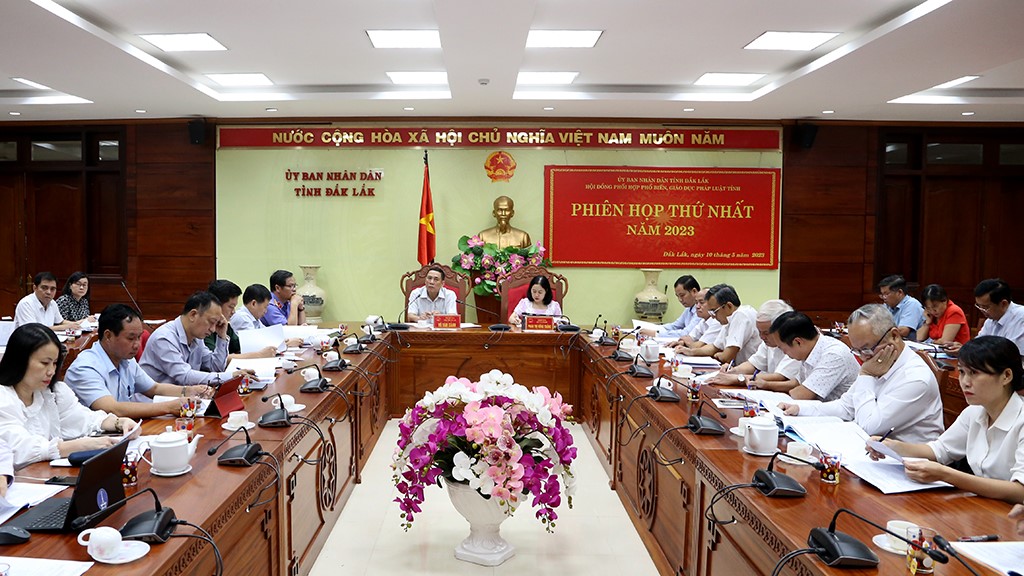 Phiên họp thứ nhất Hội đồng phối hợp phổ biến, giáo dục pháp luật tỉnh Đắk Lắk năm 2023 