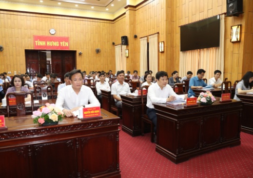  Các đại biểu dự Hội nghị giao ban công tác nội chính, phòng, chống tham nhũng, tiêu cực và cải cách tư pháp tỉnh Hưng Yên