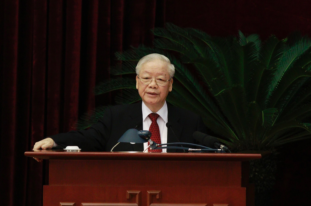 Đồng chí Tổng Bí thư Nguyễn Phú Trọng phát biểu tại Hội nghị