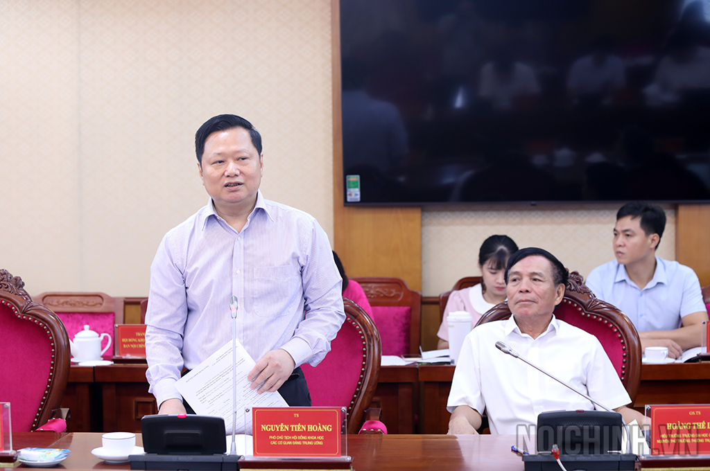 TS. Nguyễn Tiến Hoàng, Phó Chủ tịch Hội đồng Khoa học các cơ quan Đảng Trung ương
