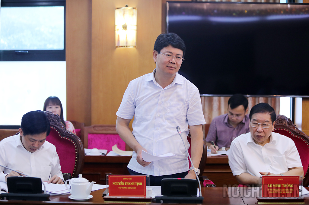 Đồng chí Nguyễn Thanh Tịnh, Thứ trưởng Bộ Tư pháp