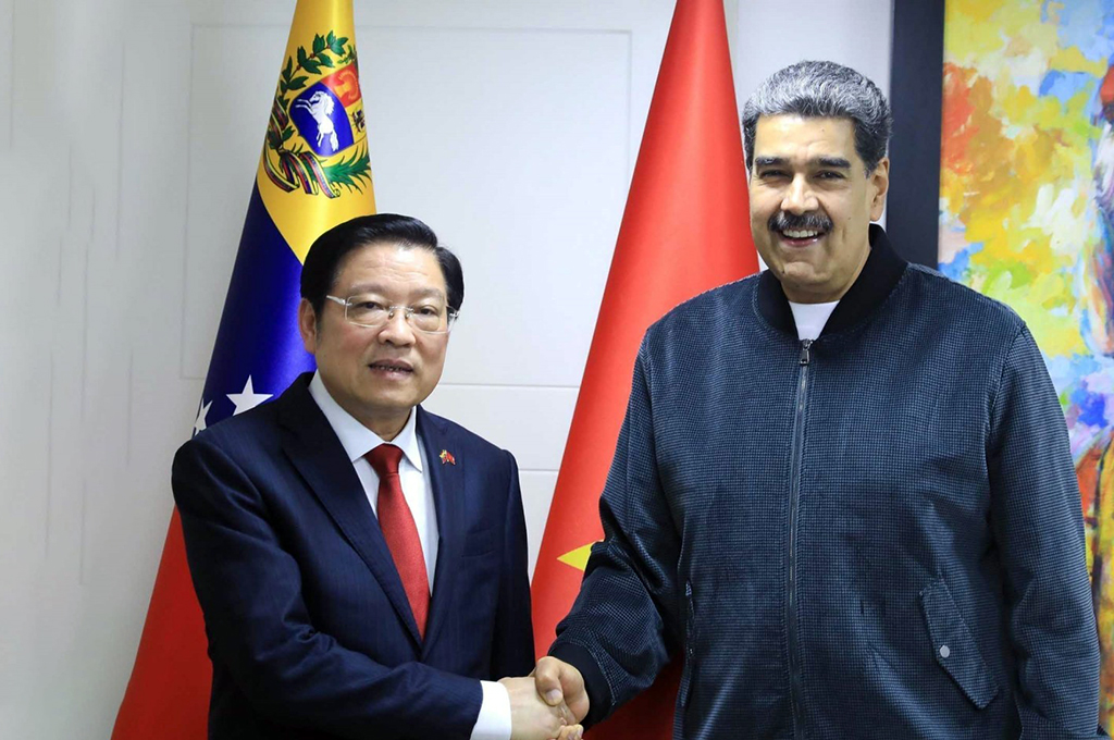 Đồng chí Phan Đình Trạc hội kiến Chủ tịch Đảng PSUV, Tổng thống Venezuela Nicolás Maduro