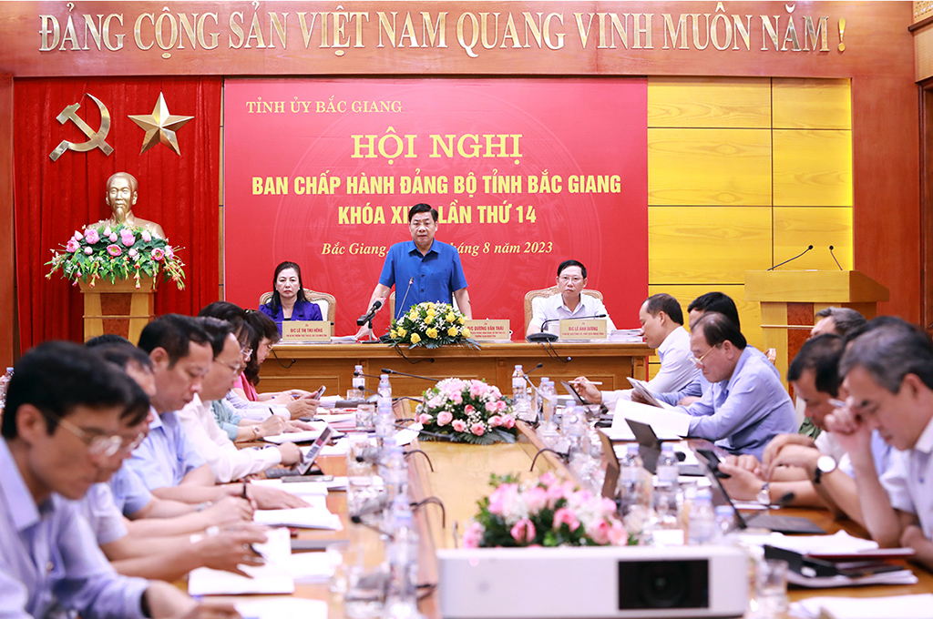 Hội nghị Ban Chấp hành Đảng bộ tỉnh Bắc Giang khóa XIX lần thứ 14