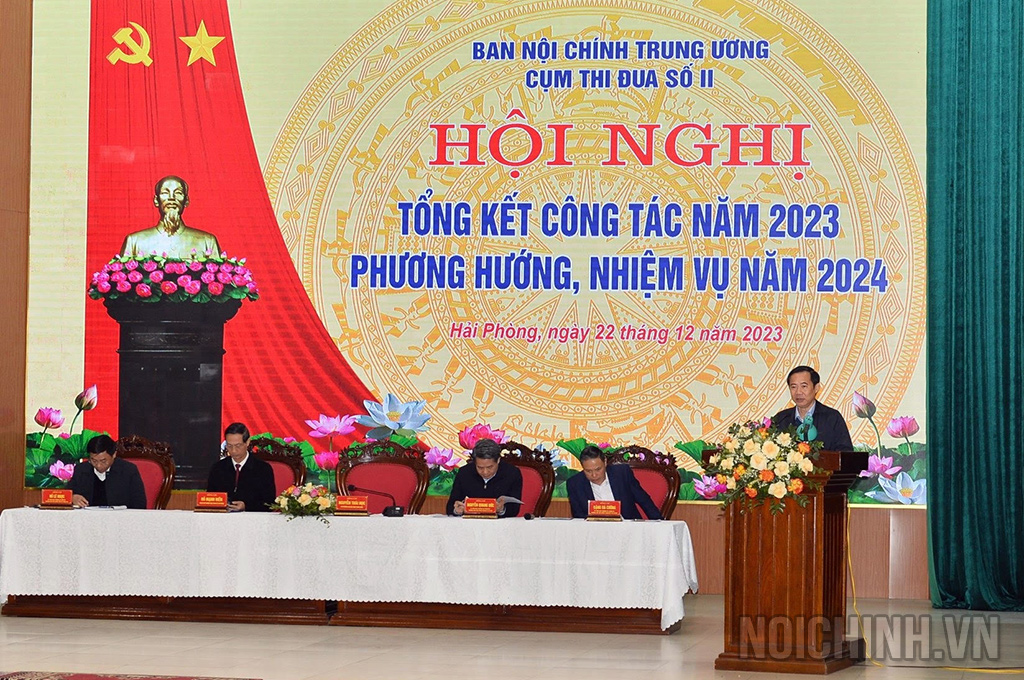 Đồng chí Nguyễn Thái Học, Phó Trưởng Ban Nội chính Trung ương phát biểu Kết luận tại Hội nghị