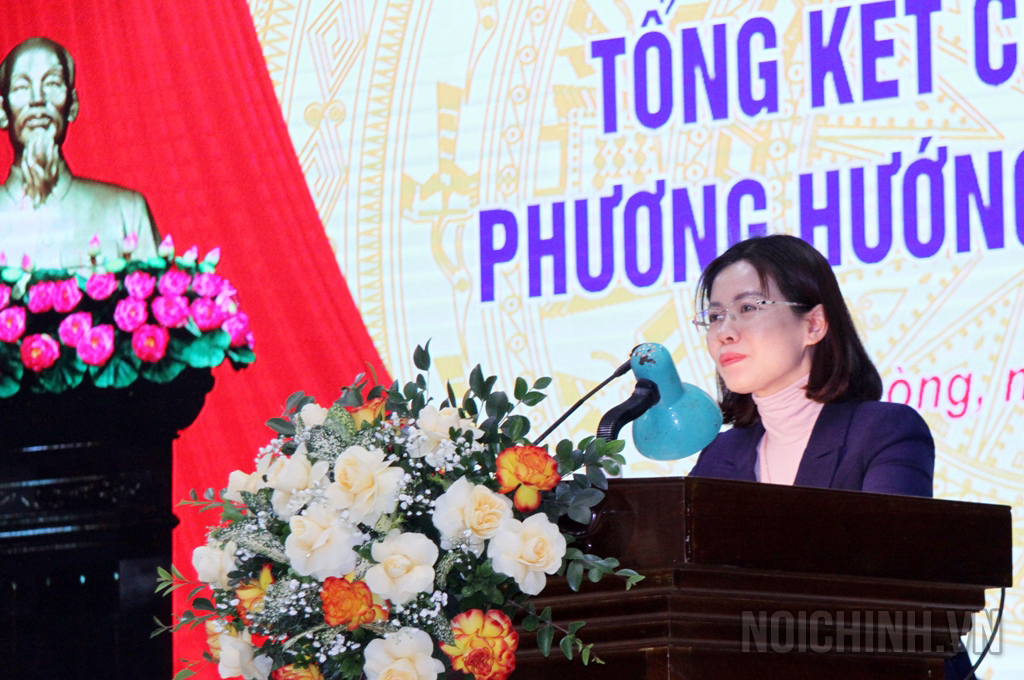 Đồng chí Đặng Thị Thu Hằng, Phó Trưởng Ban Nội chính Tỉnh ủy Thái Nguyên