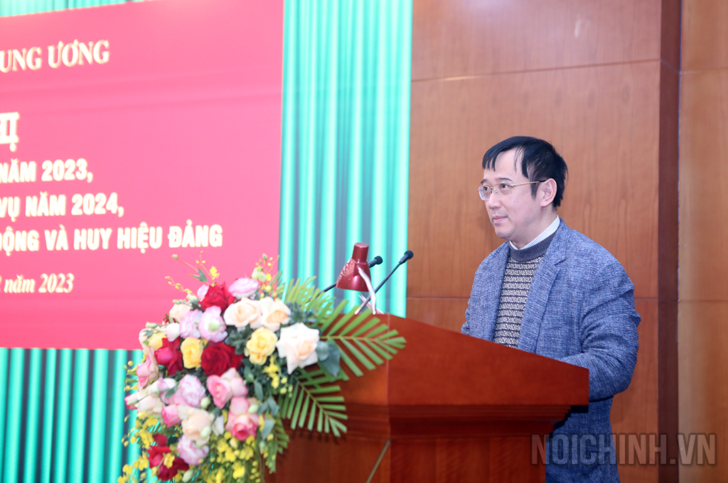 Đồng chí Mai Xuân Bình, Phó Vụ trưởng Vụ Theo dõi xử lý các vụ án, vụ việc