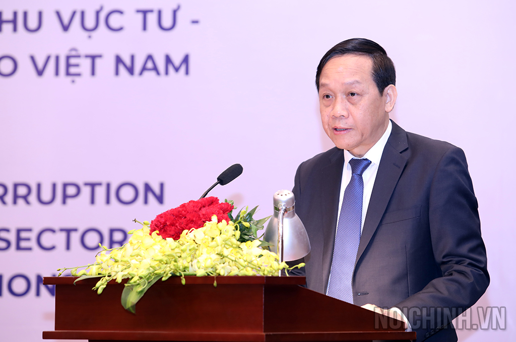 Đồng chí Nguyễn Thanh Hải, Phó Trưởng Ban Nội chính Trung ương phát biểu khai mạc Hội thảo