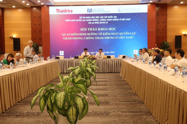 Hội thảo khoa học “Quan điểm định hướng về kiểm soát quyền lực nhằm PCTN ở Việt Nam” 