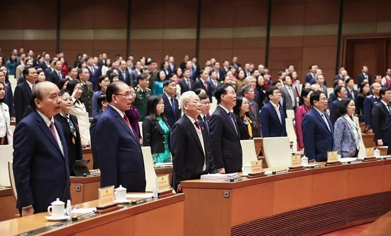 Tổng Bí thư Nguyễn Phú Trọng và các đồng chí lãnh đạo Đảng, Nhà nước dự phiên khai mạc Kỳ họp bất thường lần thứ 5, Quốc hội khóa XV
