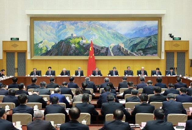 Thủ tướng Trung Quốc Lý Cường phát biểu tại cuộc họp của Hội đồng Nhà nước về quản trị trong sạch, ngày 5/2/2024. Ảnh: Tân Hoa xã