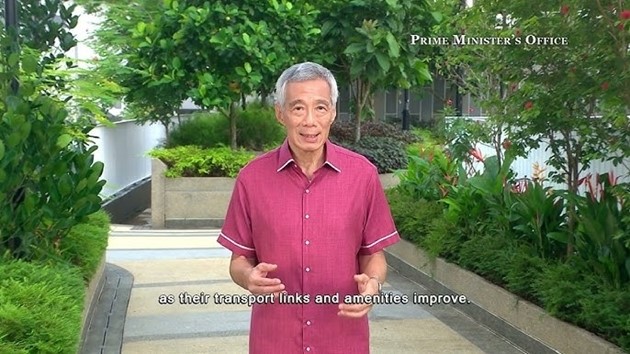 Thủ tướng Singapore Lý Hiển Long đưa ra thông điệp nhân dịp Quốc khánh Singapore (9/8/2023). Nguồn ảnh: CNA 