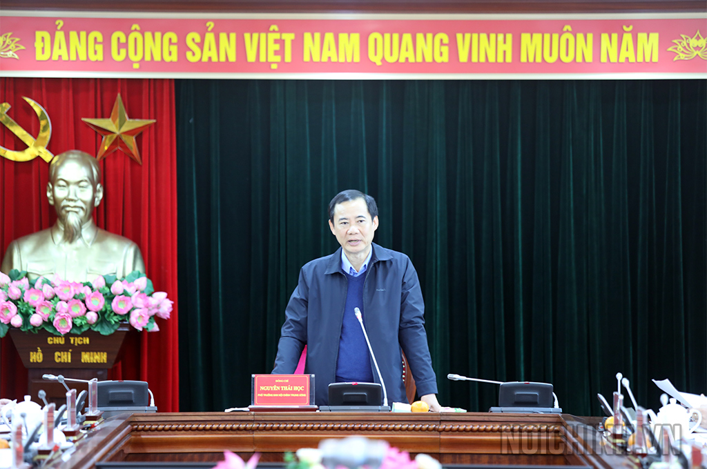 Đồng chí Nguyễn Thái Học, Phó Trưởng Ban Nội chính Trung ương phát biểu kết luận