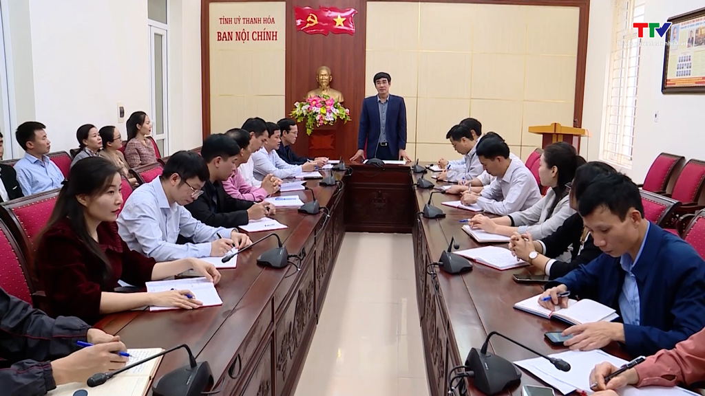 Một cuộc họp của Ban Nội chính Tỉnh ủy Thanh Hóa