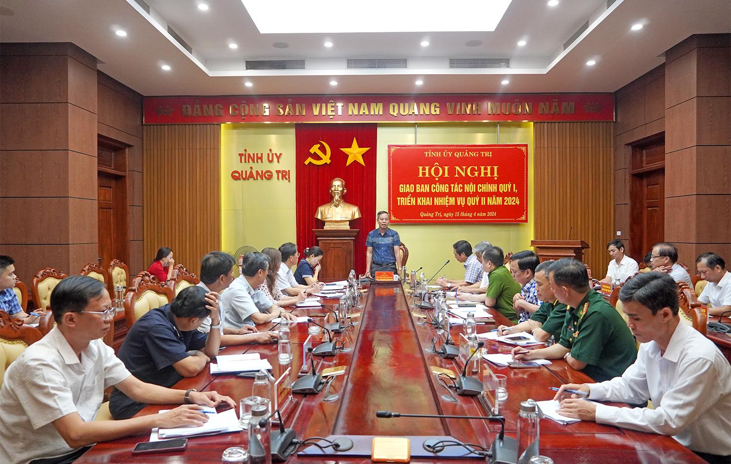 Hội nghị giao ban công tác nội chính quý I, triển khai nhiệm vụ quý II/2024 của tỉnh Quảng Trị
