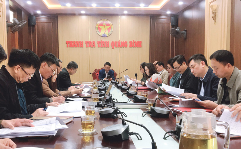 Một cuộc họp của Thanh tra tỉnh Quảng Bình